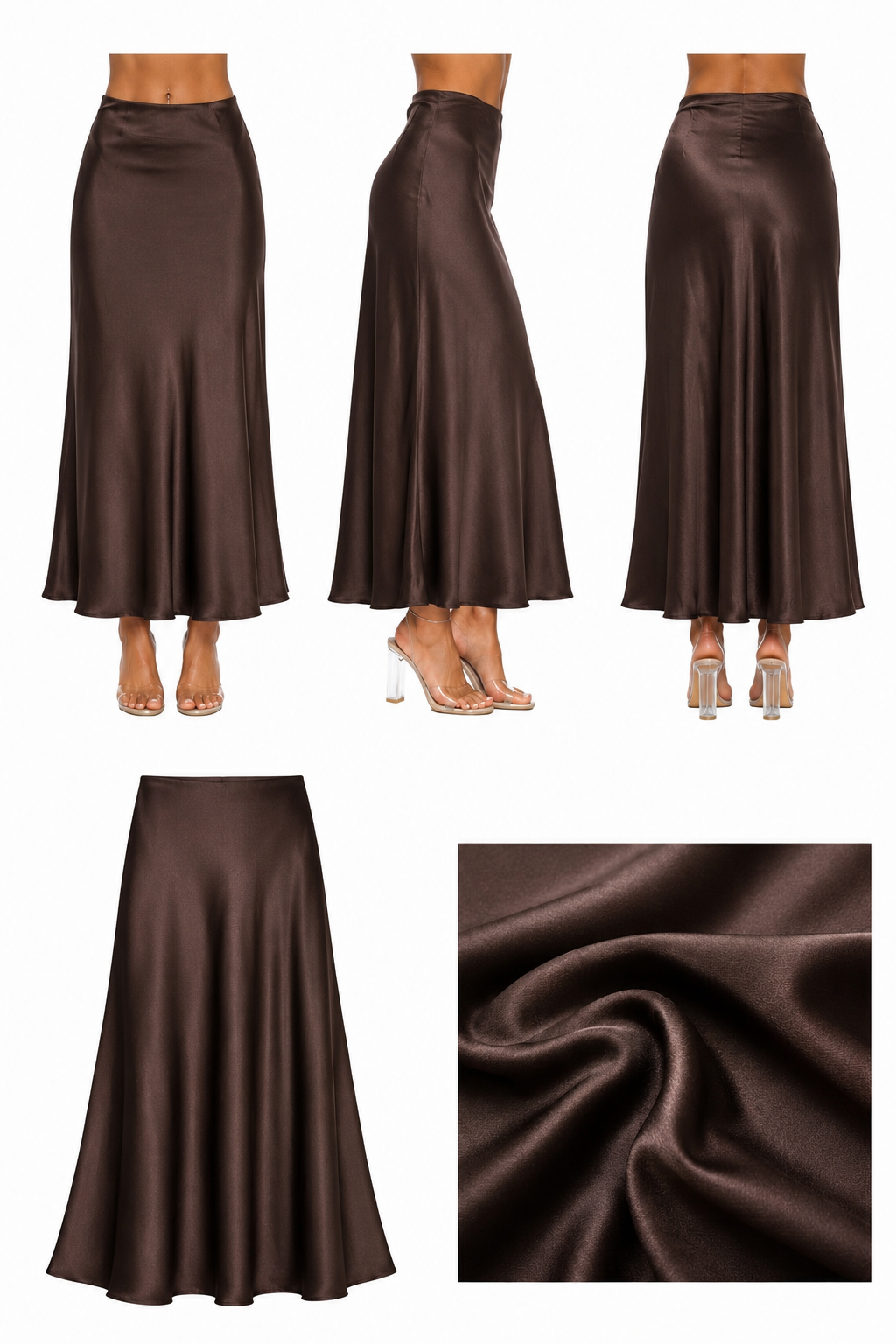 Chocolate Satin Skirt